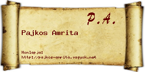 Pajkos Amrita névjegykártya